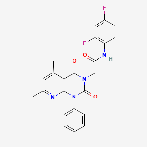 N-(2,4-difluorophenyl)-2-(5,7-dimethyl-2,4-dioxo-1-phenyl-1,4-dihydropyrido[2,3-d]pyrimidin-3(2H)-yl)acetamide