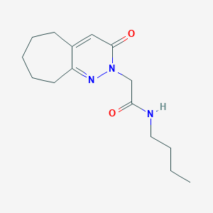 molecular formula C15H23N3O2 B11239084 N-butyl-2-(3-oxo-3,5,6,7,8,9-hexahydro-2H-cyclohepta[c]pyridazin-2-yl)acetamide 