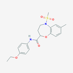 N-(4-ethoxyphenyl)-7-methyl-5-(methylsulfonyl)-2,3,4,5-tetrahydro-1,5-benzoxazepine-2-carboxamide