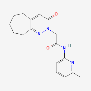 molecular formula C17H20N4O2 B11239086 N-(6-methylpyridin-2-yl)-2-(3-oxo-3,5,6,7,8,9-hexahydro-2H-cyclohepta[c]pyridazin-2-yl)acetamide 