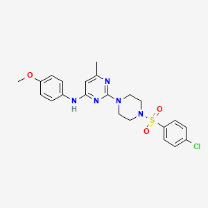 2-[4-(4-Chlorobenzenesulfonyl)piperazin-1-YL]-N-(4-methoxyphenyl)-6-methylpyrimidin-4-amine