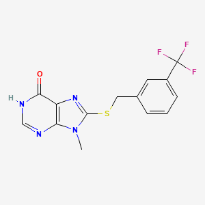 9-methyl-8-{[3-(trifluoromethyl)benzyl]sulfanyl}-1,9-dihydro-6H-purin-6-one