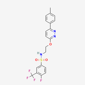 4-fluoro-N-(2-((6-(p-tolyl)pyridazin-3-yl)oxy)ethyl)-3-(trifluoromethyl)benzenesulfonamide