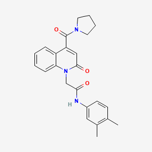 N-(3,4-dimethylphenyl)-2-[2-oxo-4-(pyrrolidin-1-ylcarbonyl)quinolin-1(2H)-yl]acetamide