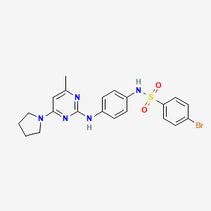 4-bromo-N-(4-((4-methyl-6-(pyrrolidin-1-yl)pyrimidin-2-yl)amino)phenyl)benzenesulfonamide