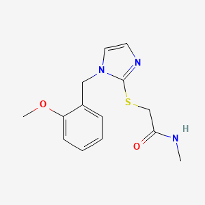 molecular formula C14H17N3O2S B11239206 2-((1-(2-methoxybenzyl)-1H-imidazol-2-yl)thio)-N-methylacetamide 