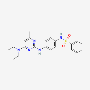 N-(4-{[4-(diethylamino)-6-methylpyrimidin-2-yl]amino}phenyl)benzenesulfonamide