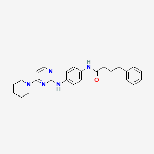 N-(4-{[4-Methyl-6-(piperidin-1-YL)pyrimidin-2-YL]amino}phenyl)-4-phenylbutanamide