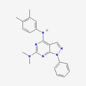 N~4~-(3,4-dimethylphenyl)-N~6~,N~6~-dimethyl-1-phenyl-1H-pyrazolo[3,4-d]pyrimidine-4,6-diamine