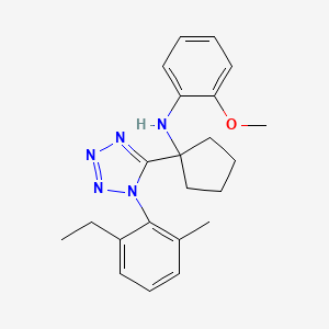 N-{1-[1-(2-ethyl-6-methylphenyl)-1H-tetrazol-5-yl]cyclopentyl}-2-methoxyaniline