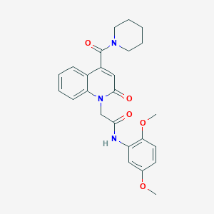 N-(2,5-dimethoxyphenyl)-2-[2-oxo-4-(piperidin-1-ylcarbonyl)quinolin-1(2H)-yl]acetamide