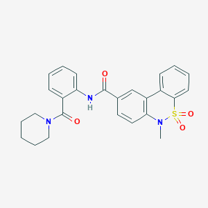 6-Methyl-N-[2-(1-piperidinylcarbonyl)phenyl]-6H-dibenzo[C,E][1,2]thiazine-9-carboxamide 5,5-dioxide