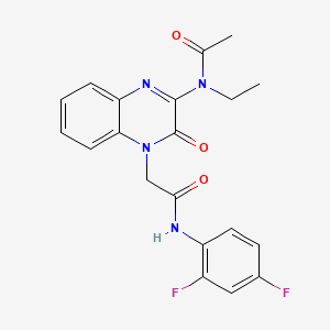 N-(4-{2-[(2,4-difluorophenyl)amino]-2-oxoethyl}-3-oxo-3,4-dihydroquinoxalin-2-yl)-N-ethylacetamide