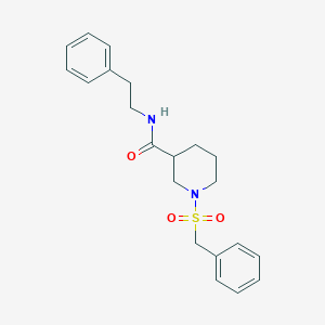 molecular formula C21H26N2O3S B11239342 1-(benzylsulfonyl)-N-(2-phenylethyl)piperidine-3-carboxamide 