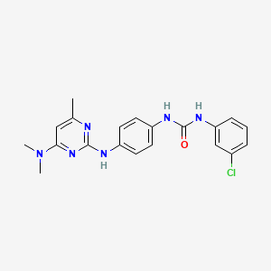 molecular formula C20H21ClN6O B11239392 1-(3-Chlorophenyl)-3-(4-((4-(dimethylamino)-6-methylpyrimidin-2-yl)amino)phenyl)urea 