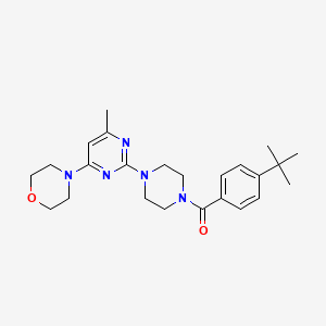 (4-(Tert-butyl)phenyl)(4-(4-methyl-6-morpholinopyrimidin-2-yl)piperazin-1-yl)methanone