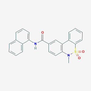 6-Methyl-N-(1-naphthyl)-6H-dibenzo[C,E][1,2]thiazine-9-carboxamide 5,5-dioxide