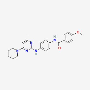 4-Methoxy-N-(4-{[4-methyl-6-(piperidin-1-YL)pyrimidin-2-YL]amino}phenyl)benzamide