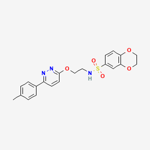 N-(2-((6-(p-tolyl)pyridazin-3-yl)oxy)ethyl)-2,3-dihydrobenzo[b][1,4]dioxine-6-sulfonamide