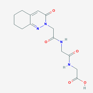 molecular formula C14H18N4O5 B11239436 N-[(3-oxo-5,6,7,8-tetrahydrocinnolin-2(3H)-yl)acetyl]glycylglycine 