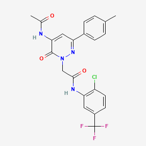 2-[5-(acetylamino)-3-(4-methylphenyl)-6-oxopyridazin-1(6H)-yl]-N-[2-chloro-5-(trifluoromethyl)phenyl]acetamide