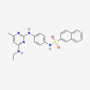 N-(4-{[4-(ethylamino)-6-methylpyrimidin-2-yl]amino}phenyl)naphthalene-2-sulfonamide