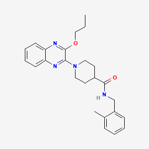 N-(2-methylbenzyl)-1-(3-propoxyquinoxalin-2-yl)piperidine-4-carboxamide