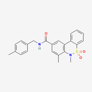 6,7-dimethyl-N-(4-methylbenzyl)-6H-dibenzo[c,e][1,2]thiazine-9-carboxamide 5,5-dioxide