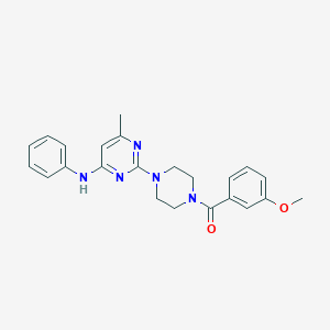 molecular formula C23H25N5O2 B11239525 2-[4-(3-methoxybenzoyl)piperazin-1-yl]-6-methyl-N-phenylpyrimidin-4-amine 