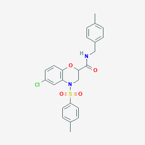 6-chloro-N-(4-methylbenzyl)-4-[(4-methylphenyl)sulfonyl]-3,4-dihydro-2H-1,4-benzoxazine-2-carboxamide