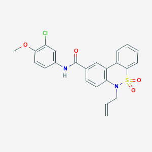 6-allyl-N-(3-chloro-4-methoxyphenyl)-6H-dibenzo[c,e][1,2]thiazine-9-carboxamide 5,5-dioxide