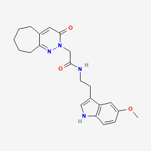 N-[2-(5-methoxy-1H-indol-3-yl)ethyl]-2-(3-oxo-3,5,6,7,8,9-hexahydro-2H-cyclohepta[c]pyridazin-2-yl)acetamide