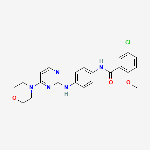 5-chloro-2-methoxy-N-(4-((4-methyl-6-morpholinopyrimidin-2-yl)amino)phenyl)benzamide