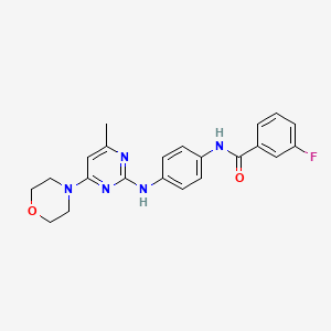 3-fluoro-N-(4-((4-methyl-6-morpholinopyrimidin-2-yl)amino)phenyl)benzamide