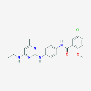 5-chloro-N-(4-{[4-(ethylamino)-6-methylpyrimidin-2-yl]amino}phenyl)-2-methoxybenzamide