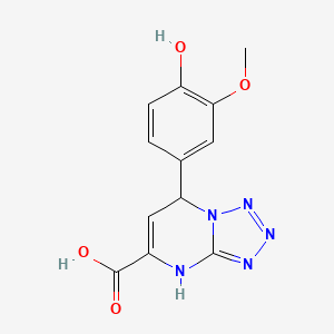 7-(4-Hydroxy-3-methoxyphenyl)-4,7-dihydrotetrazolo[1,5-a]pyrimidine-5-carboxylic acid