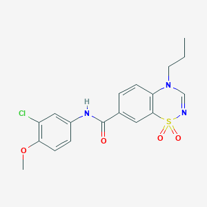 N-(3-chloro-4-methoxyphenyl)-4-propyl-4H-1,2,4-benzothiadiazine-7-carboxamide 1,1-dioxide