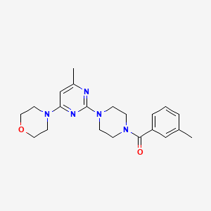 4-{6-Methyl-2-[4-(3-methylbenzoyl)piperazin-1-yl]pyrimidin-4-yl}morpholine