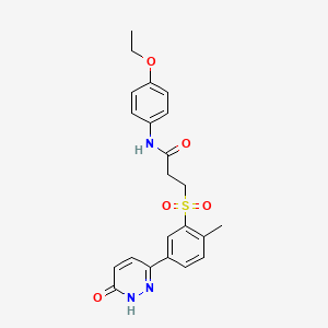 N-(4-ethoxyphenyl)-3-{[2-methyl-5-(6-oxo-1,6-dihydropyridazin-3-yl)phenyl]sulfonyl}propanamide