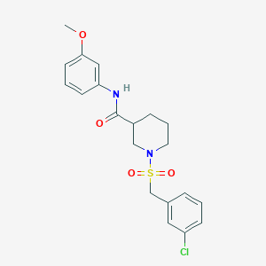 1-[(3-chlorobenzyl)sulfonyl]-N-(3-methoxyphenyl)piperidine-3-carboxamide