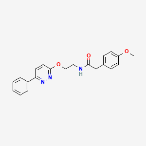 2-(4-methoxyphenyl)-N-{2-[(6-phenylpyridazin-3-yl)oxy]ethyl}acetamide