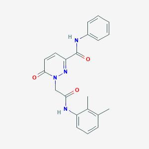 molecular formula C21H20N4O3 B11239625 1-(2-((2,3-dimethylphenyl)amino)-2-oxoethyl)-6-oxo-N-phenyl-1,6-dihydropyridazine-3-carboxamide 