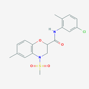 N-(5-chloro-2-methylphenyl)-6-methyl-4-(methylsulfonyl)-3,4-dihydro-2H-1,4-benzoxazine-2-carboxamide