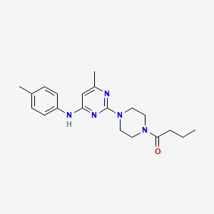 1-(4-(4-Methyl-6-(p-tolylamino)pyrimidin-2-yl)piperazin-1-yl)butan-1-one