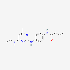 N-(4-{[4-(ethylamino)-6-methylpyrimidin-2-yl]amino}phenyl)butanamide