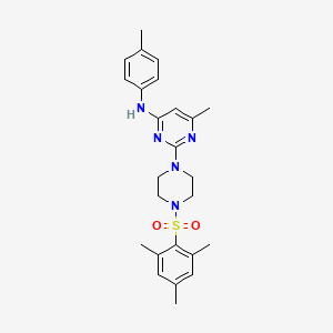 2-(4-(mesitylsulfonyl)piperazin-1-yl)-6-methyl-N-(p-tolyl)pyrimidin-4-amine