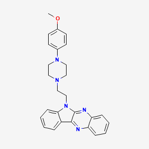 molecular formula C27H27N5O B11239704 6-{2-[4-(4-methoxyphenyl)piperazin-1-yl]ethyl}-6H-indolo[2,3-b]quinoxaline 