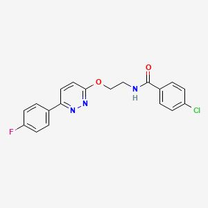 4-chloro-N-(2-{[6-(4-fluorophenyl)pyridazin-3-yl]oxy}ethyl)benzamide