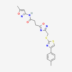 N-(5-methyl-1,2-oxazol-3-yl)-3-[3-({[4-(4-methylphenyl)-1,3-thiazol-2-yl]sulfanyl}methyl)-1,2,4-oxadiazol-5-yl]propanamide