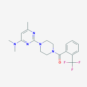 molecular formula C19H22F3N5O B11239789 N,N,6-trimethyl-2-{4-[2-(trifluoromethyl)benzoyl]piperazin-1-yl}pyrimidin-4-amine 